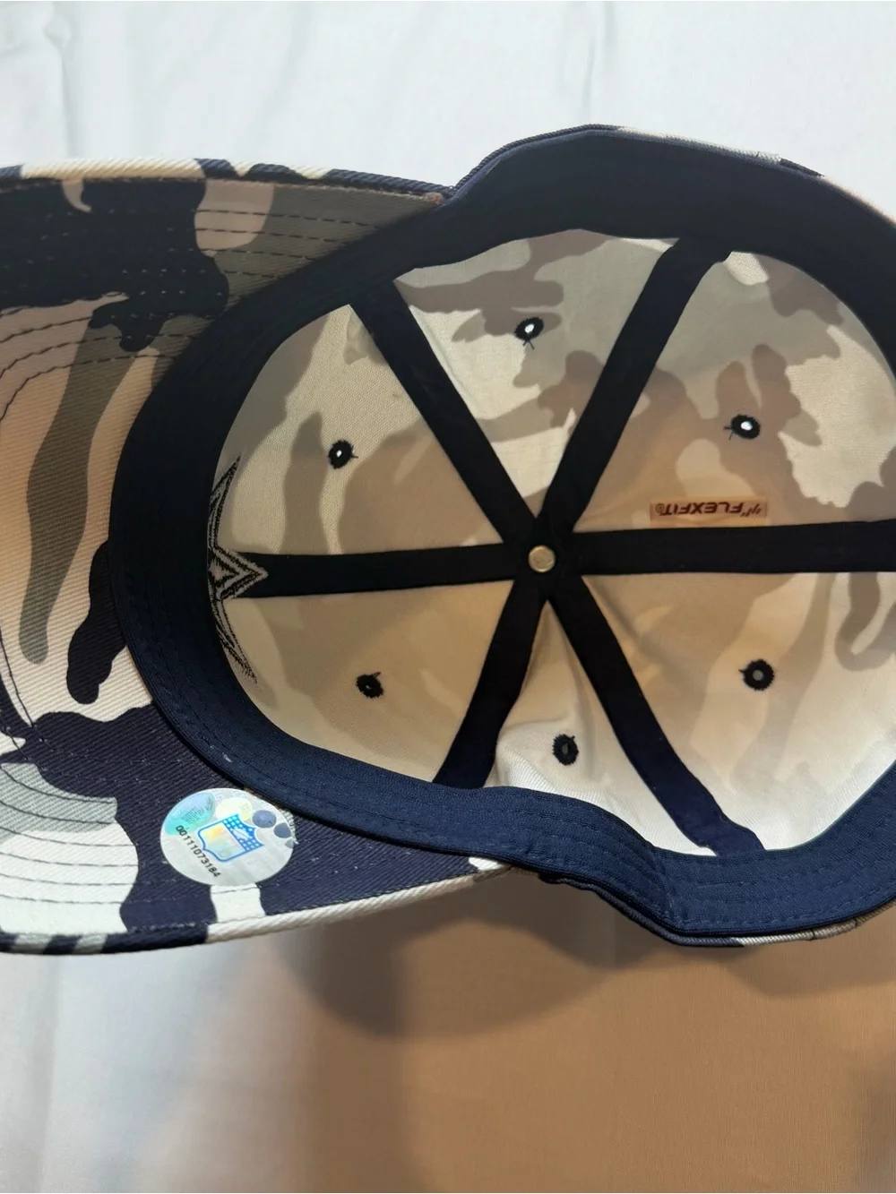 NFL Cowboys x Reebok Camo Interior Baseball Cap - Blue, Greg & Cream